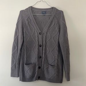 Market & Spruce Brown Cardigan with pockets and elbow patches size xs
